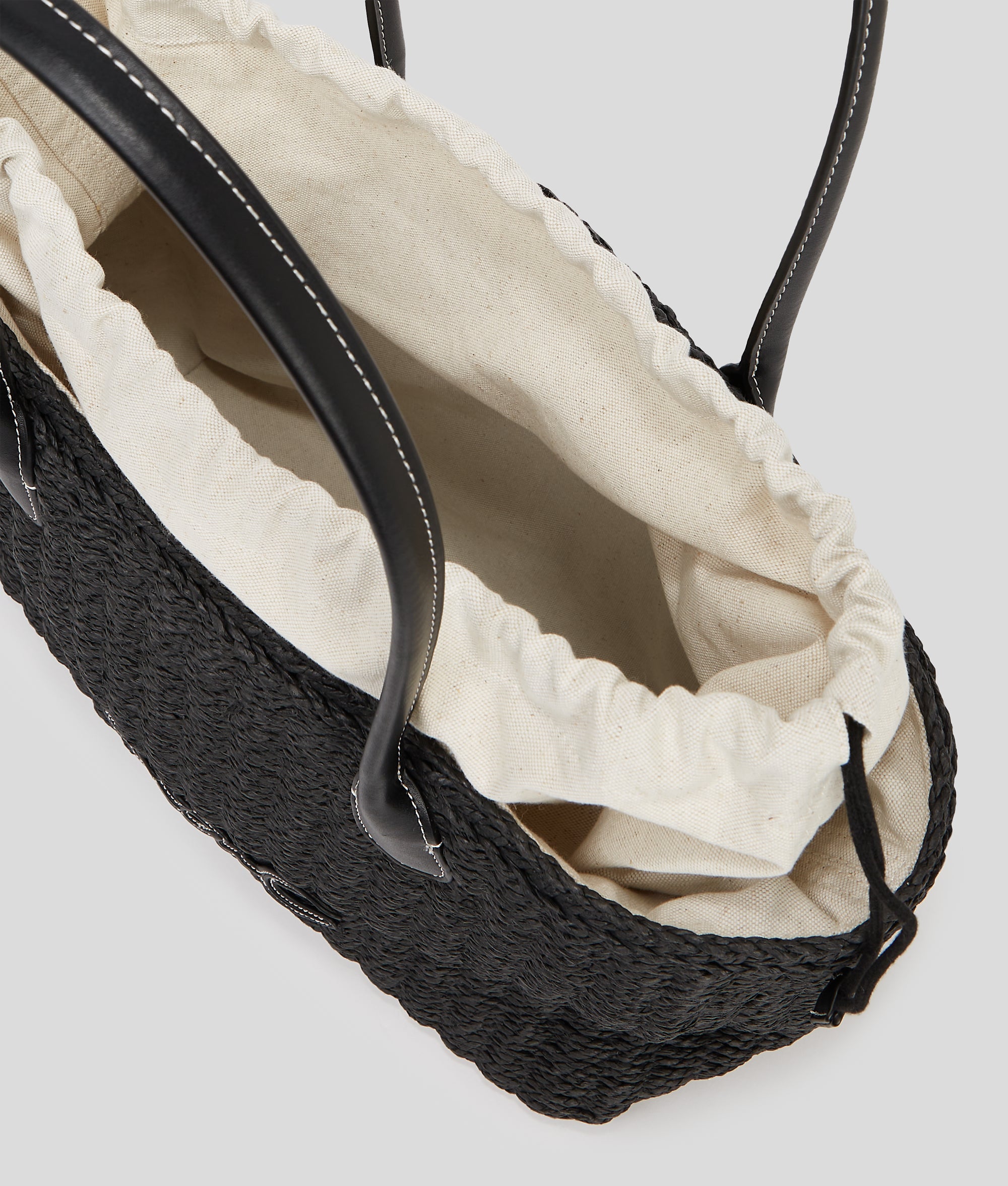 K/Signature small woven beach tote bag - Image 5