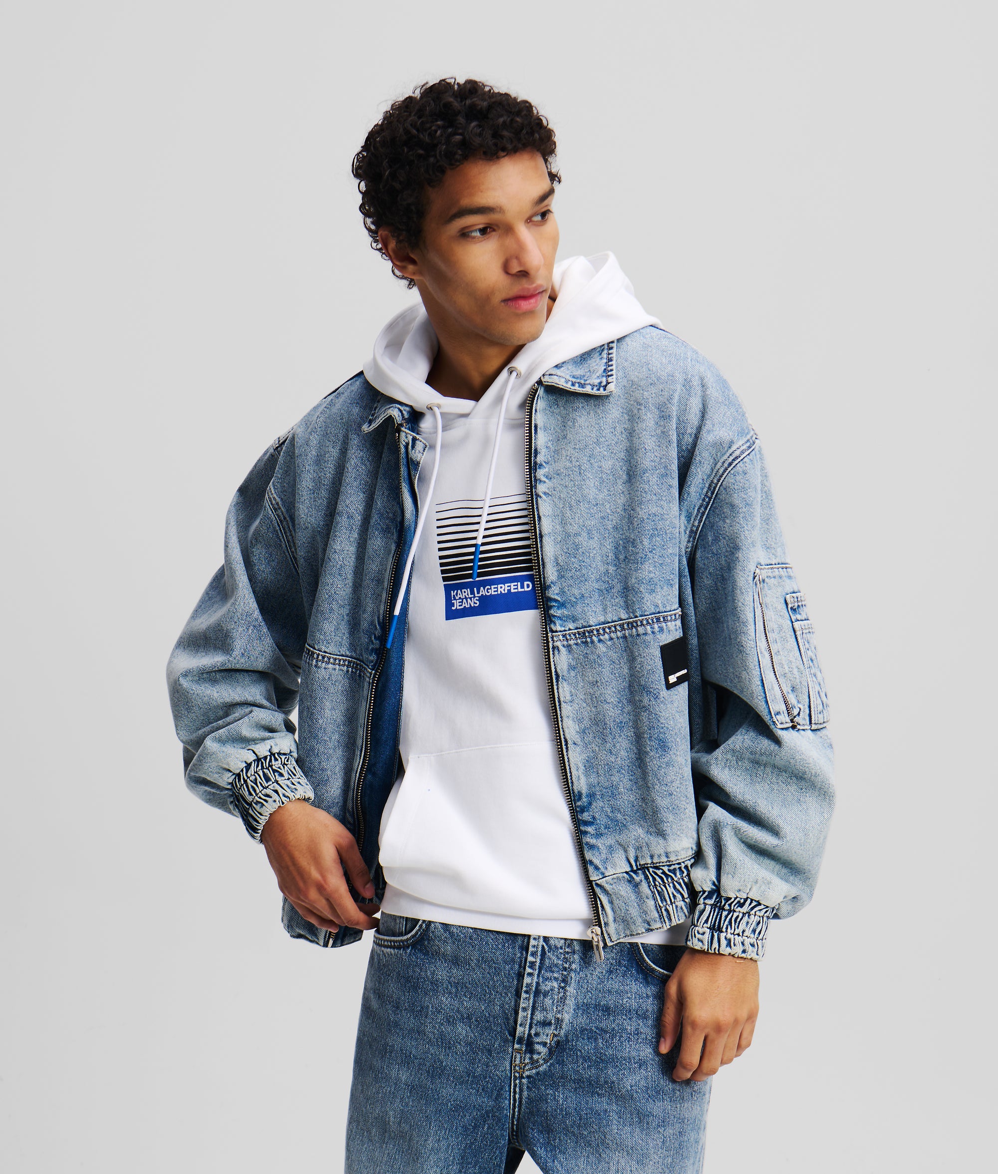 DENIM BOMBER JACKET