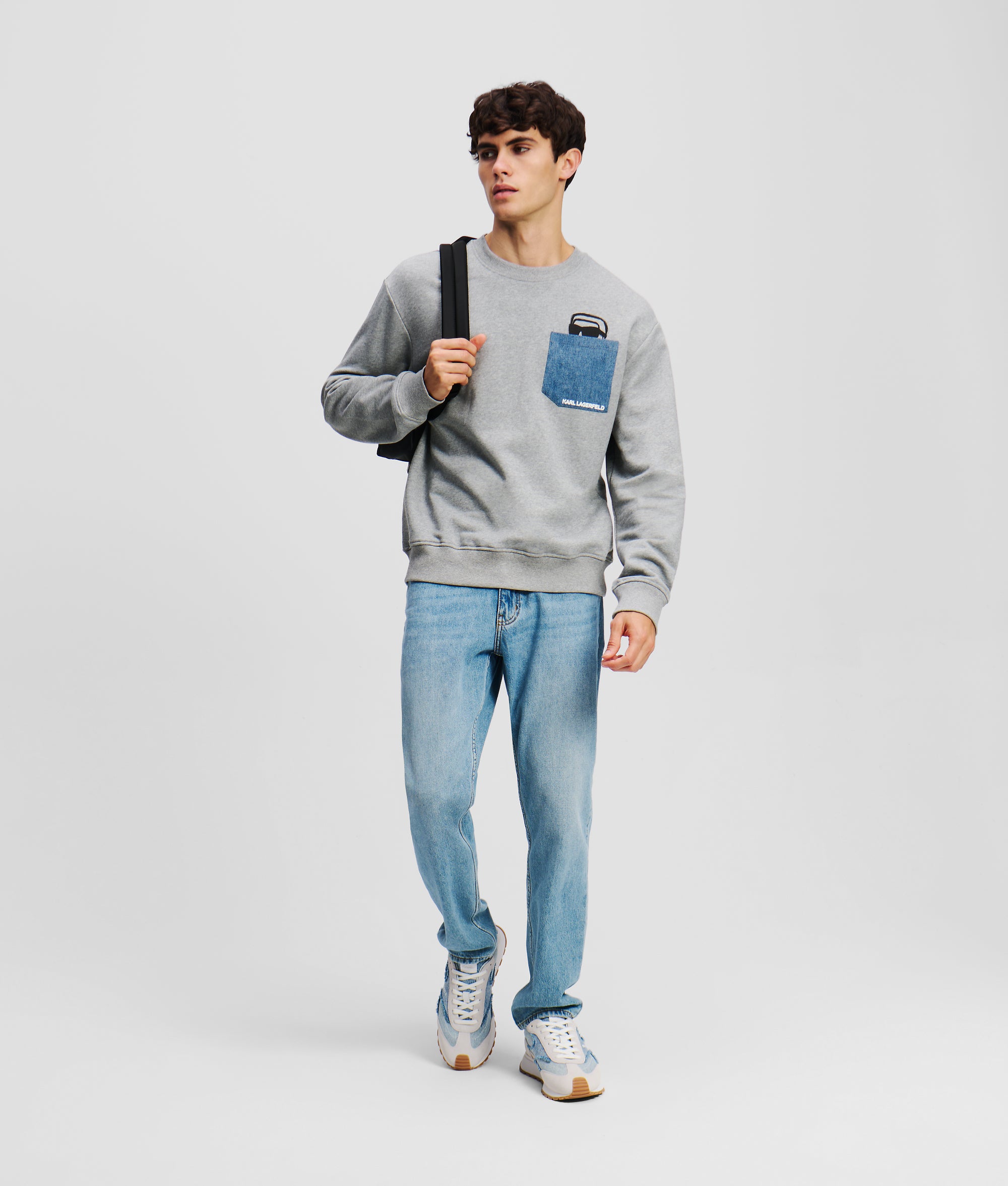 IKON DENIM POCKET SWEATSHIRT - Image 4