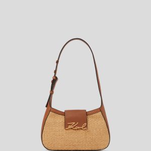 K/Signature small woven shoulder bag