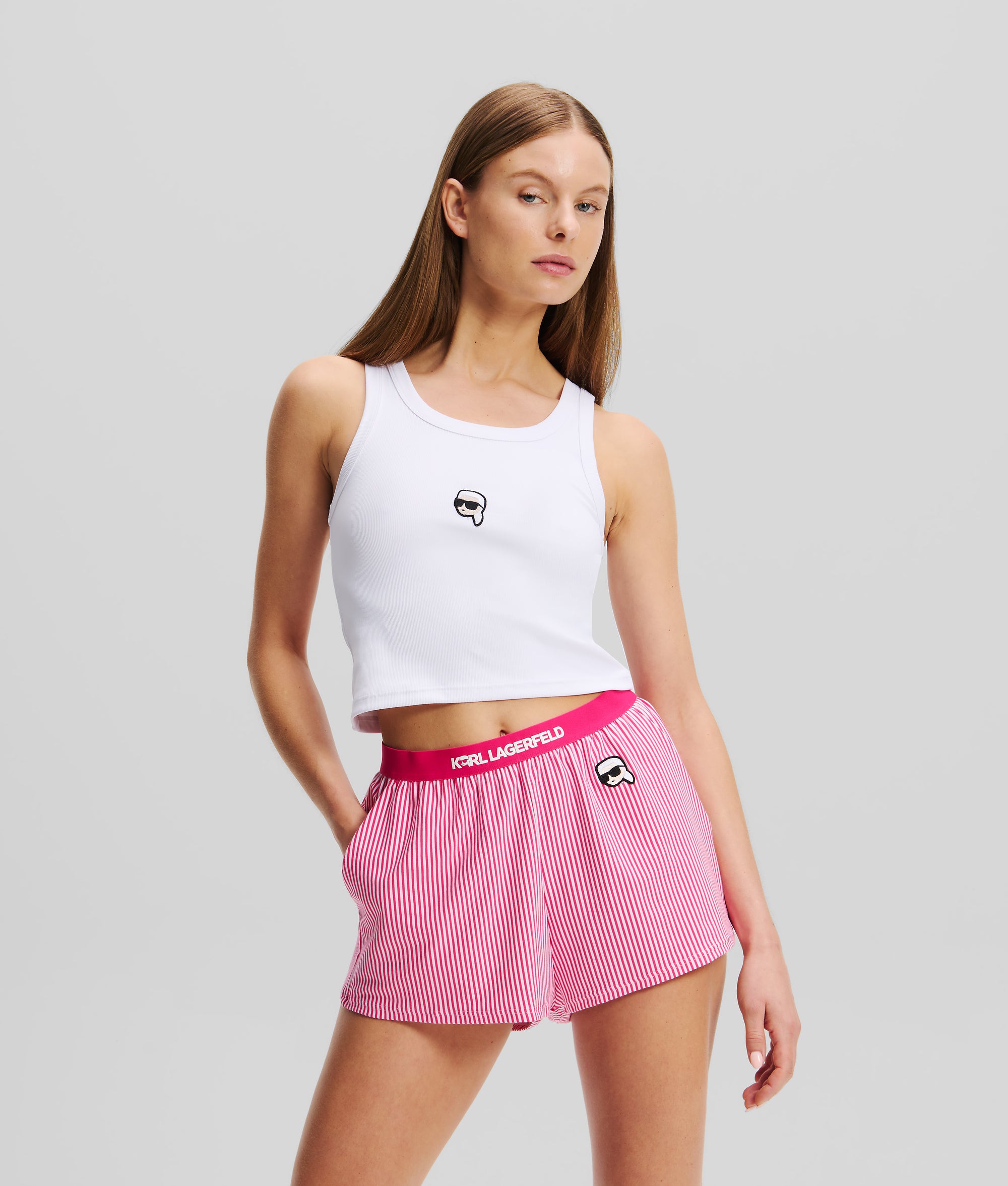 IKON CROPPED PAJAMA TANK TOP