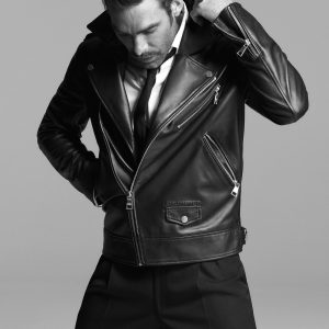 KARL ESSENTIAL LEATHER JACKET