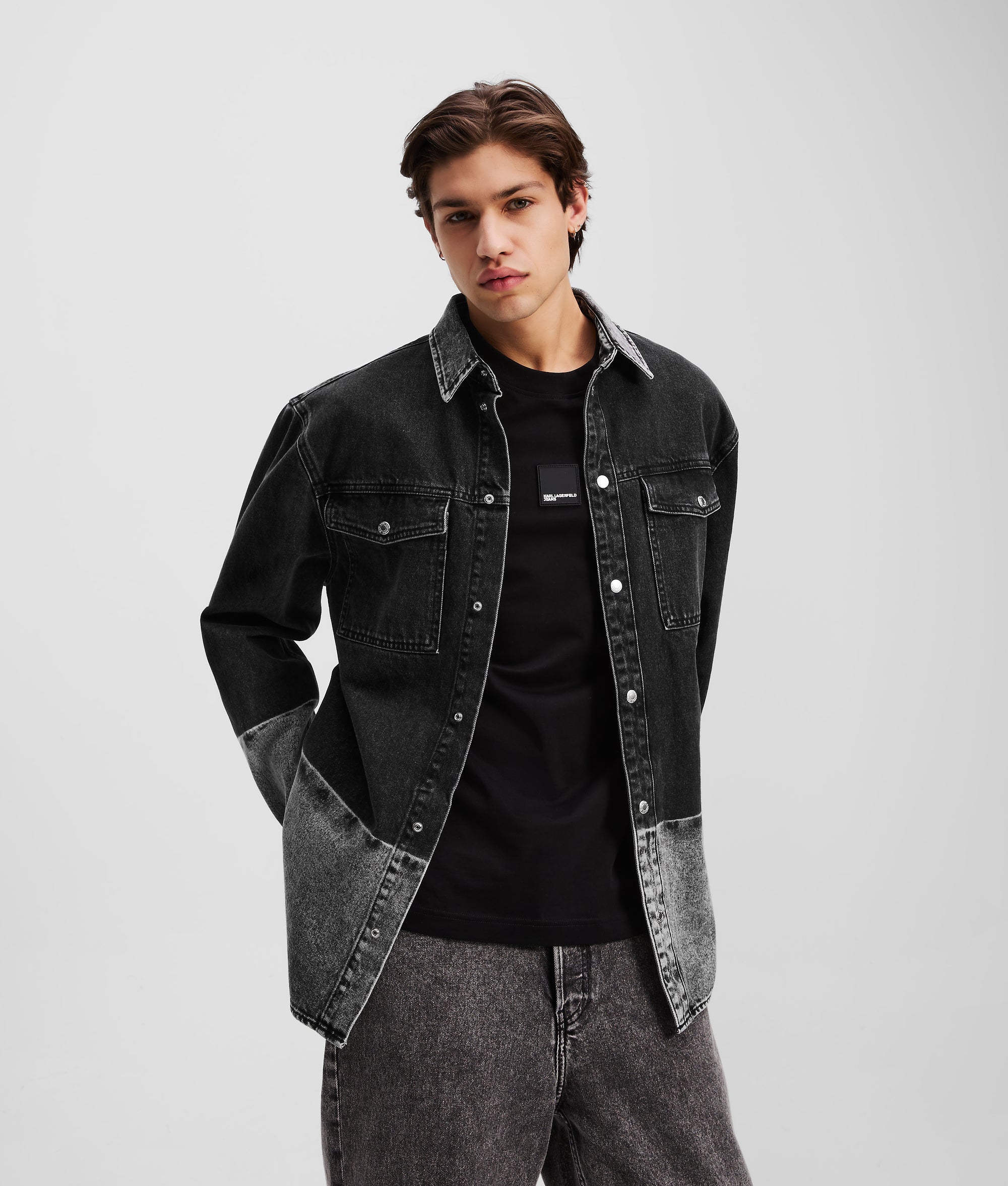 OMBRE DENIM OVERSHIRT