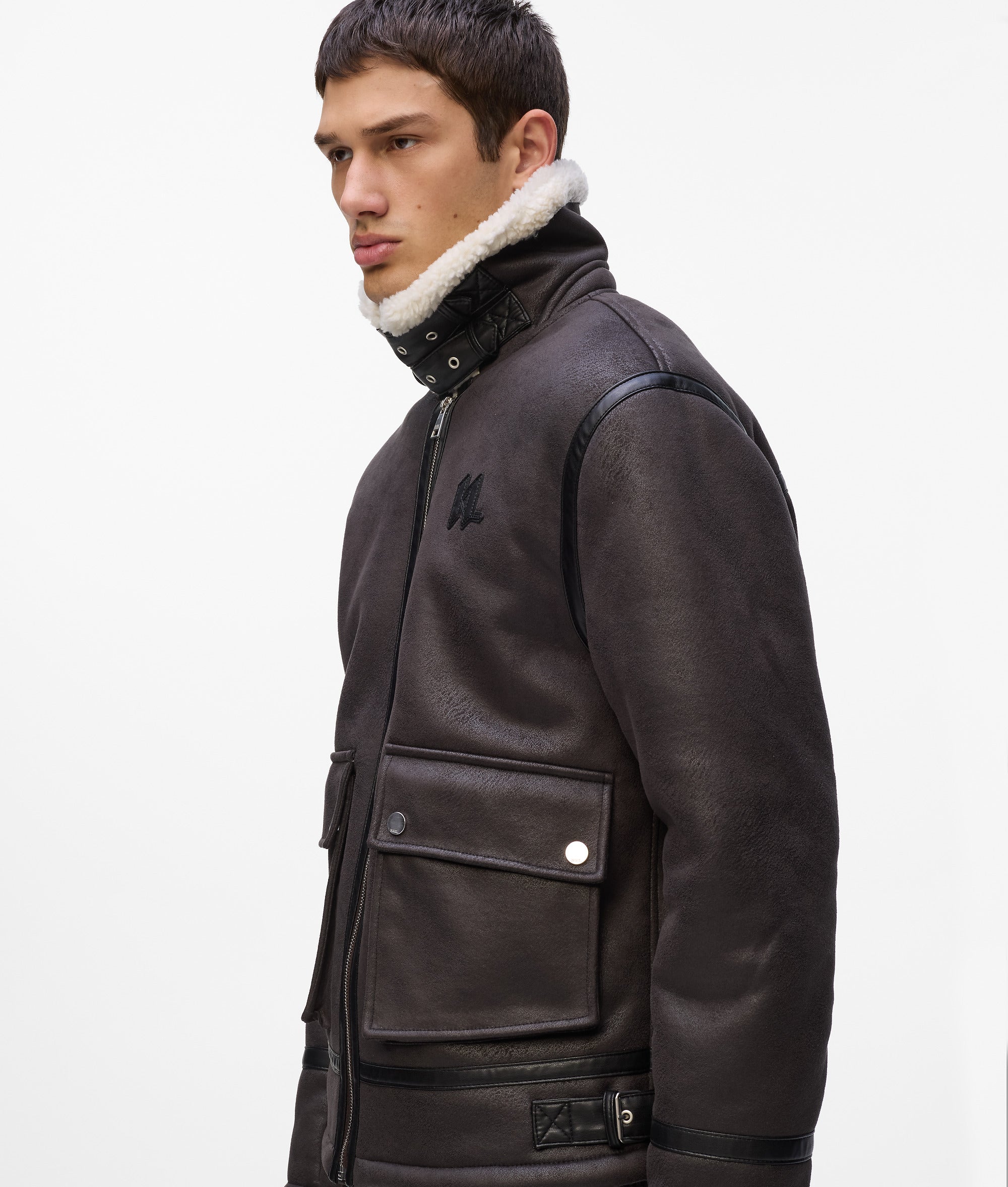 Monogram shearling jacket - Image 2