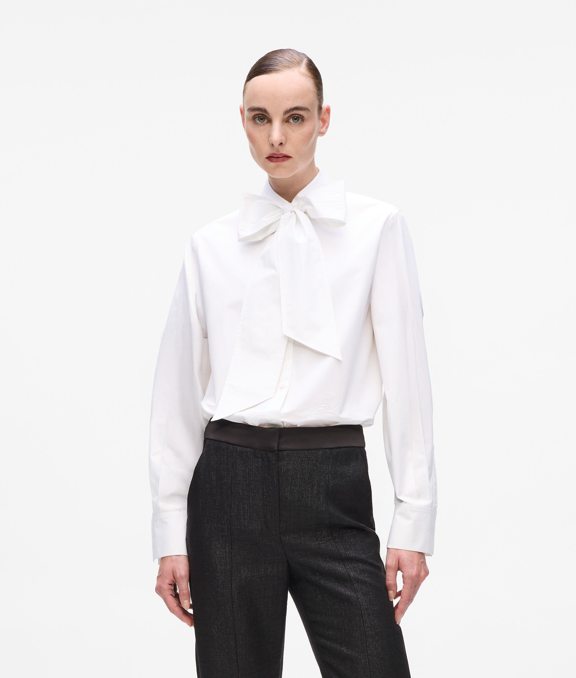 Karl DNA bow detail shirt - Image 2