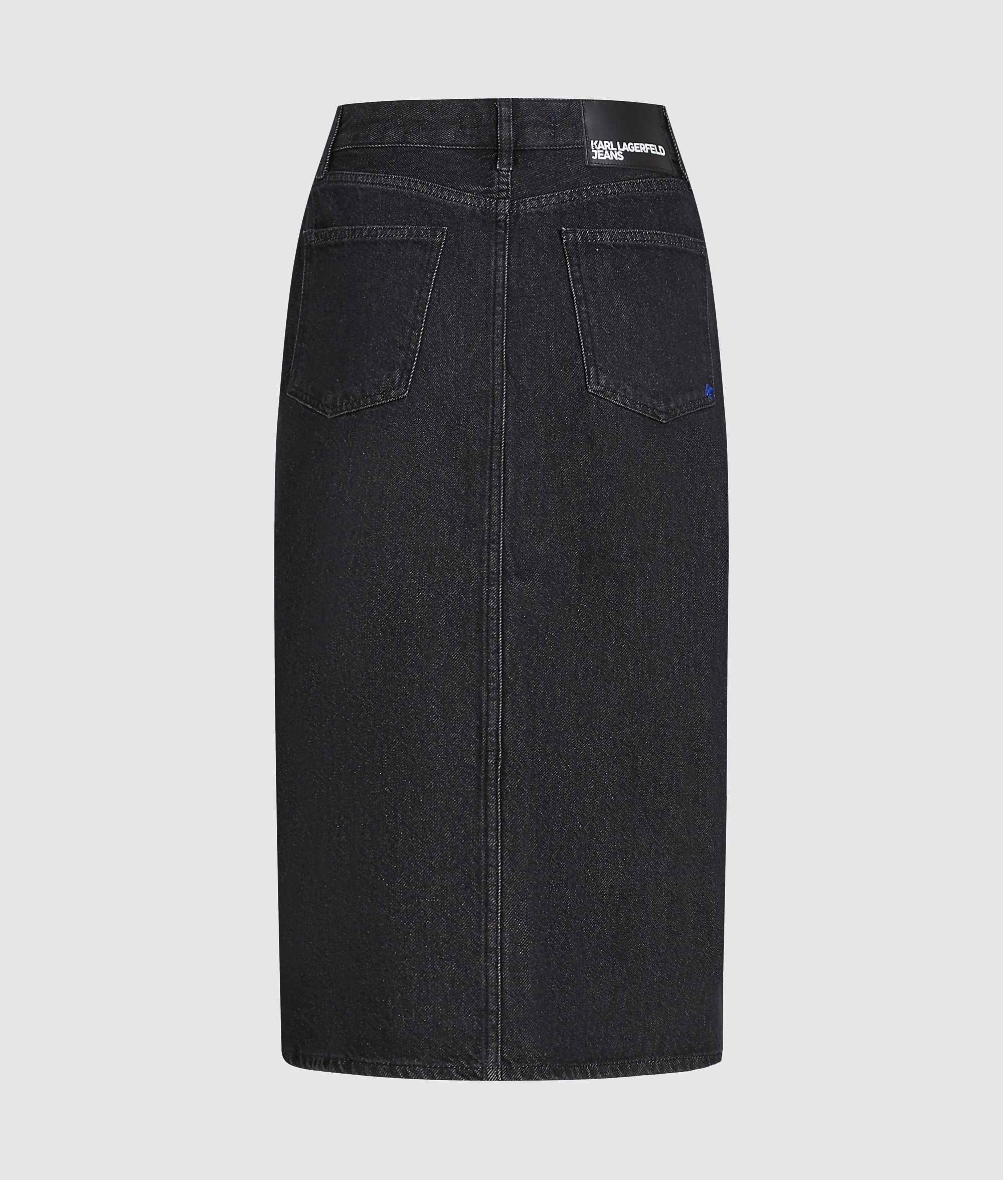 Lace-up midi denim skirt - Image 6