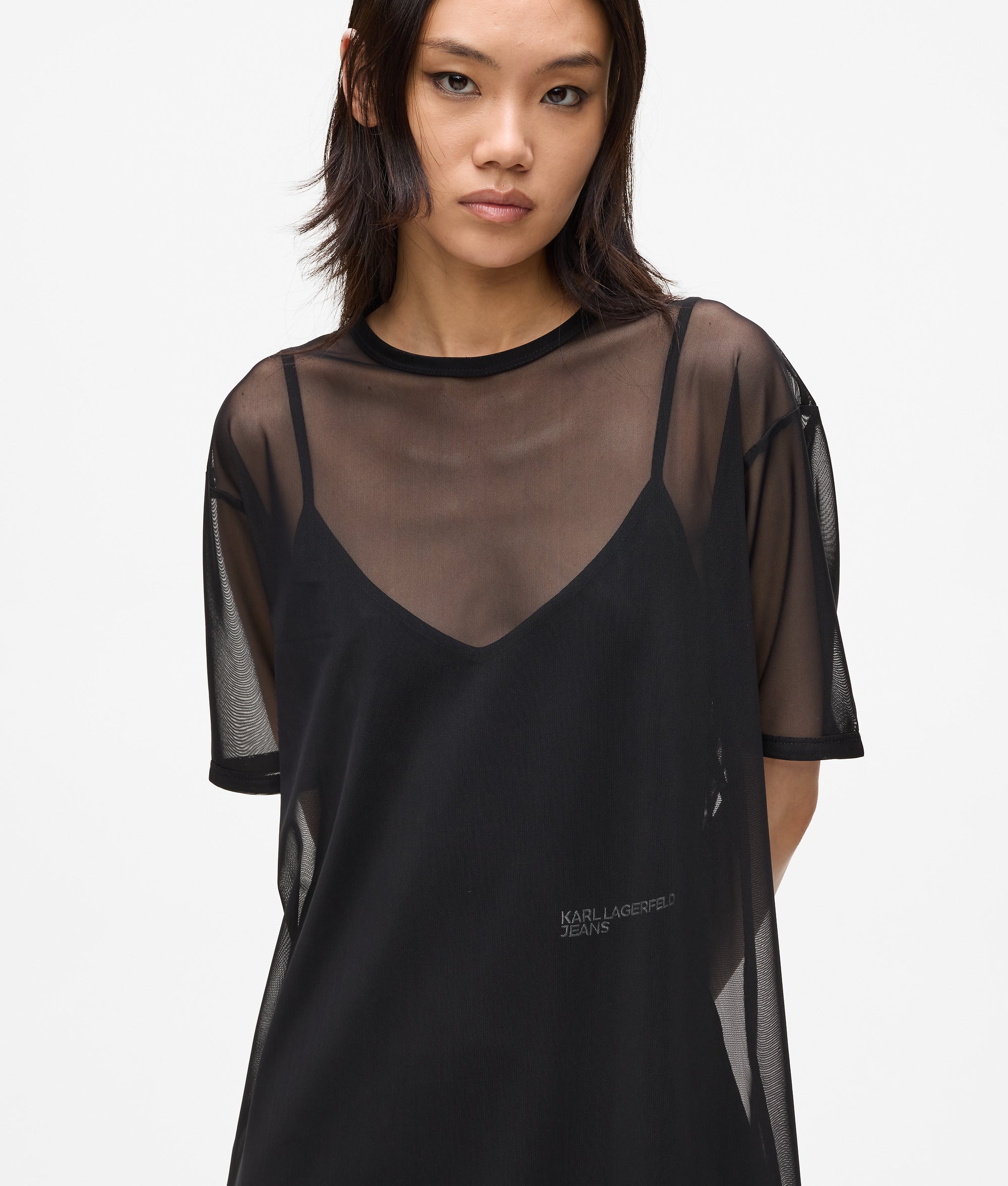 Mesh T-shirt dress - Image 2