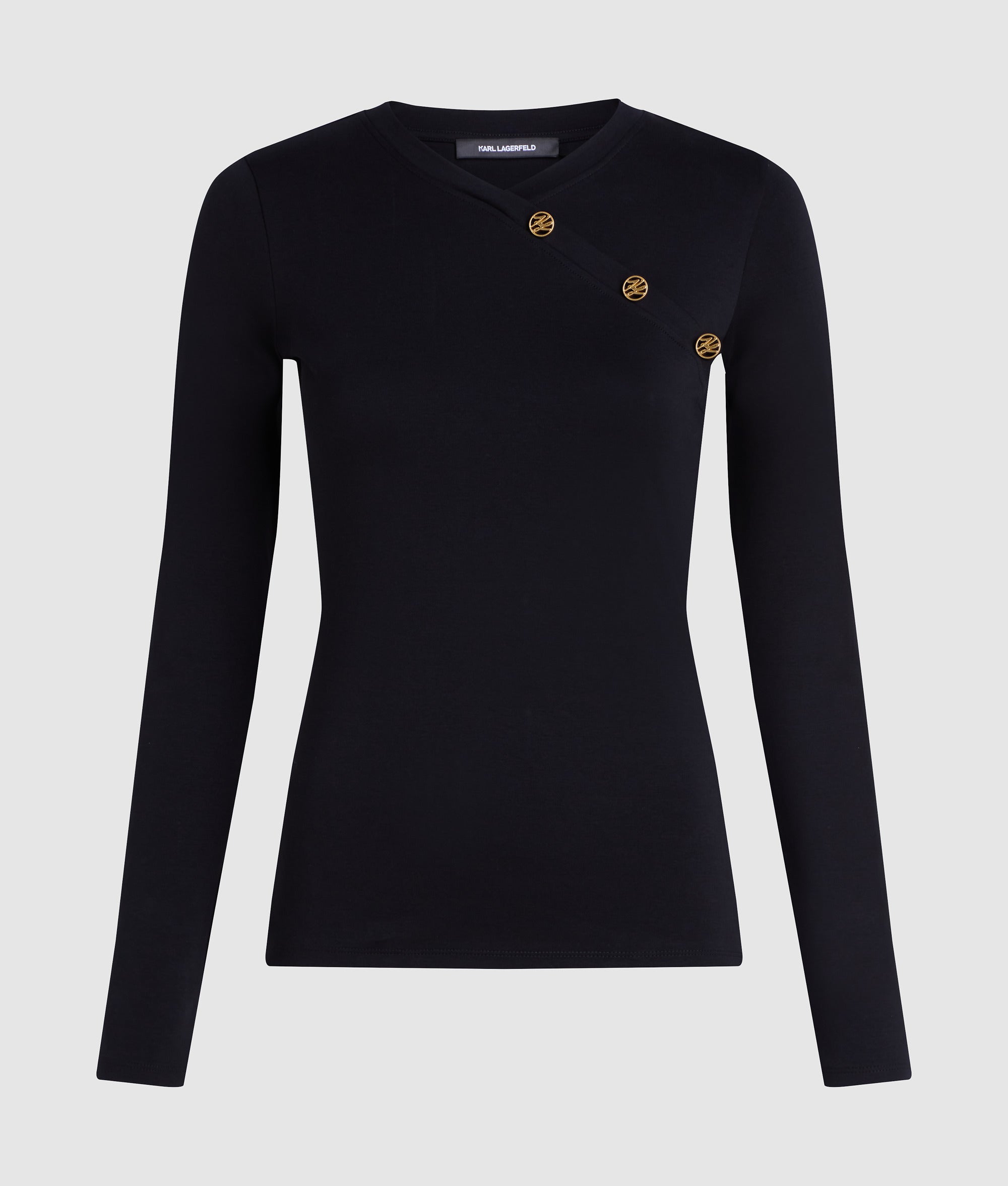 Button-detail long-sleeved T-shirt - Image 5