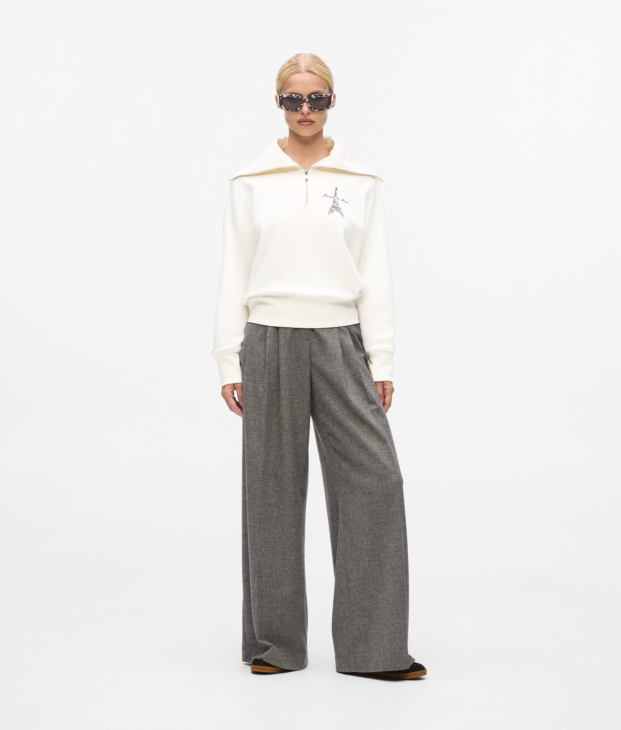 Paris sketch half-zip sweatshirt - Image 4