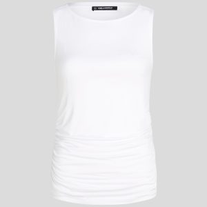 SIGNATURE BOAT NECK RUCHED TOP