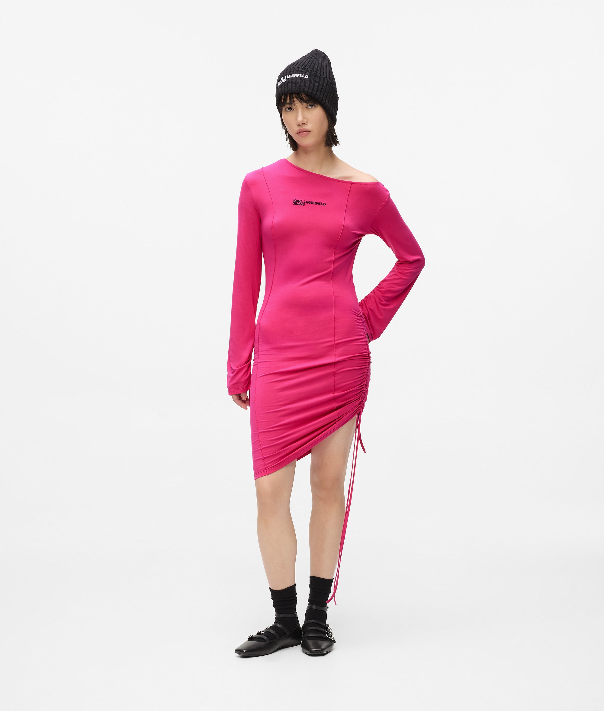 Off-shoulder drawstring dress - Image 4