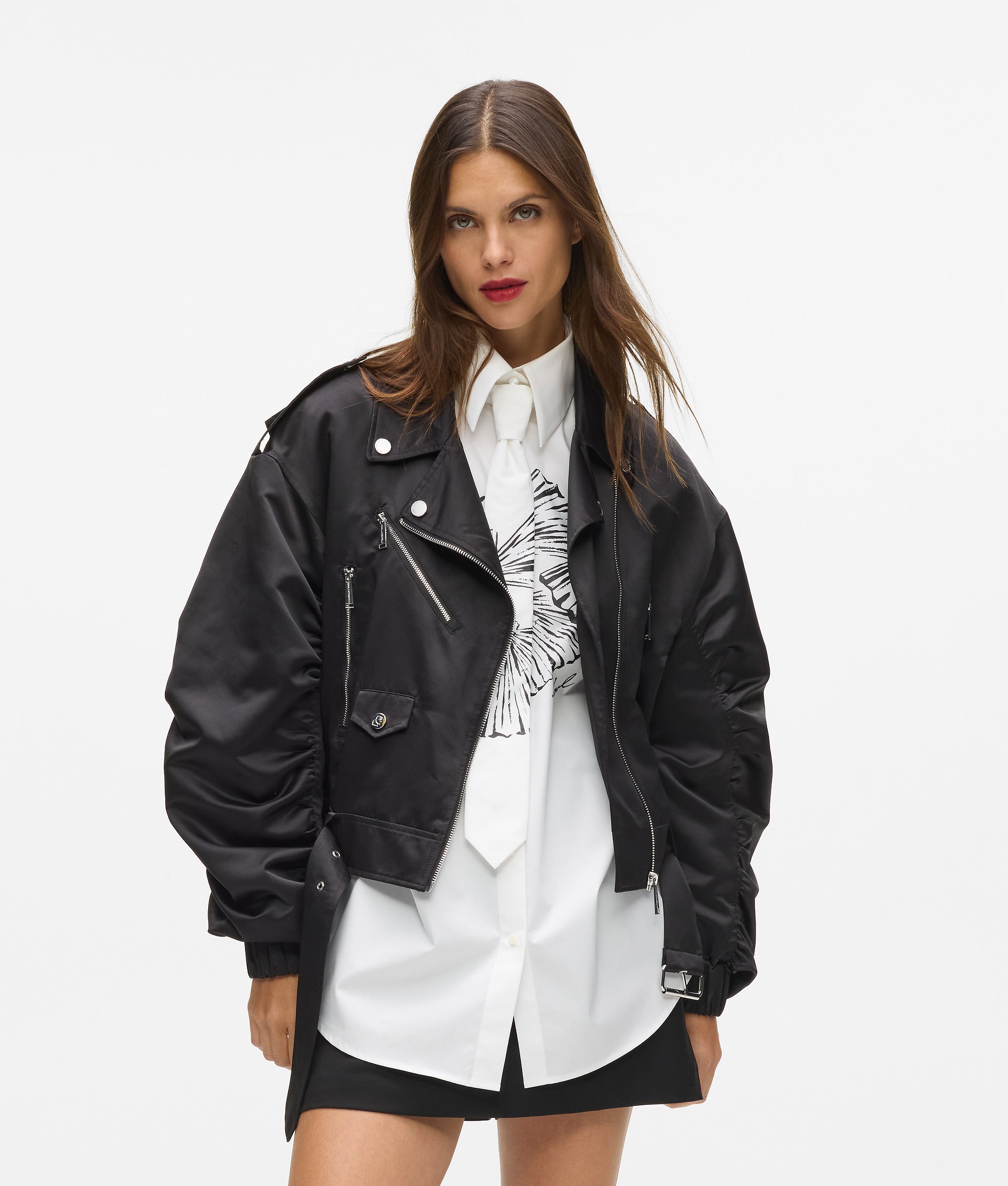 Satin bomber jacket