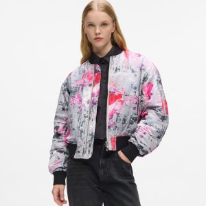 All-over paint bomber jacket