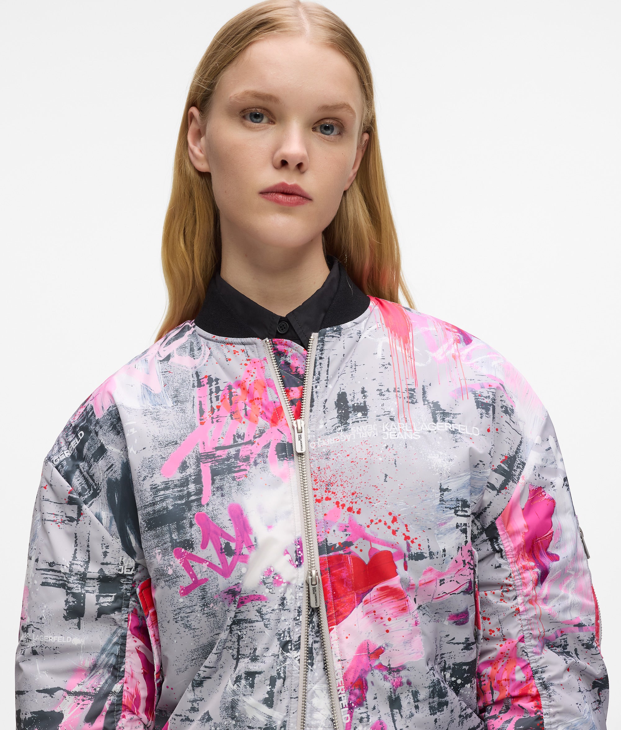 All-over paint bomber jacket - Image 2